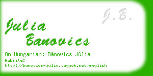 julia banovics business card